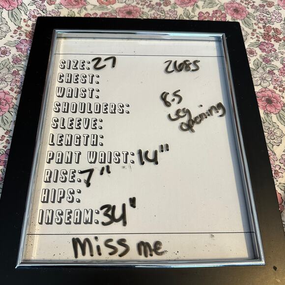 Miss Me Size 27 Sparkly Sequin Silver Bootcut Jeans Flap Pockets Dark Blue - Picture 8 of 8